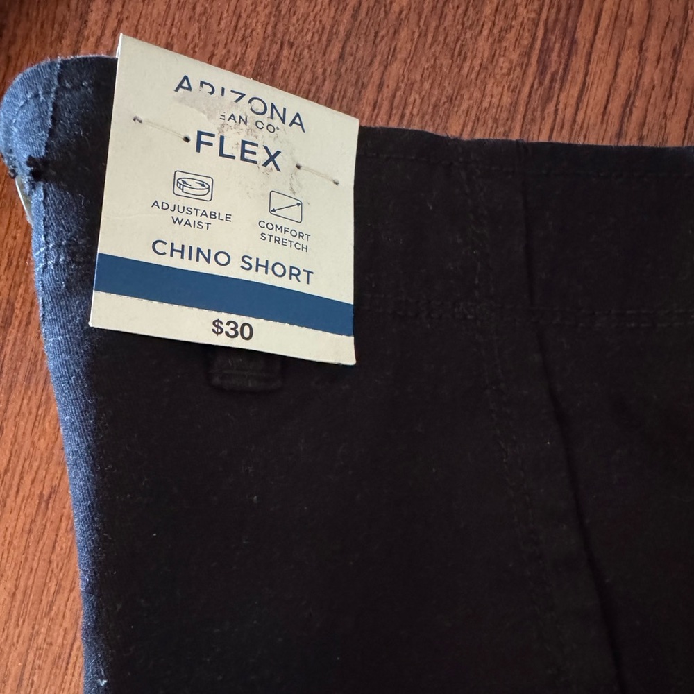 Arizona Jean Company Black Flat-Front Chino Shorts - Kids
